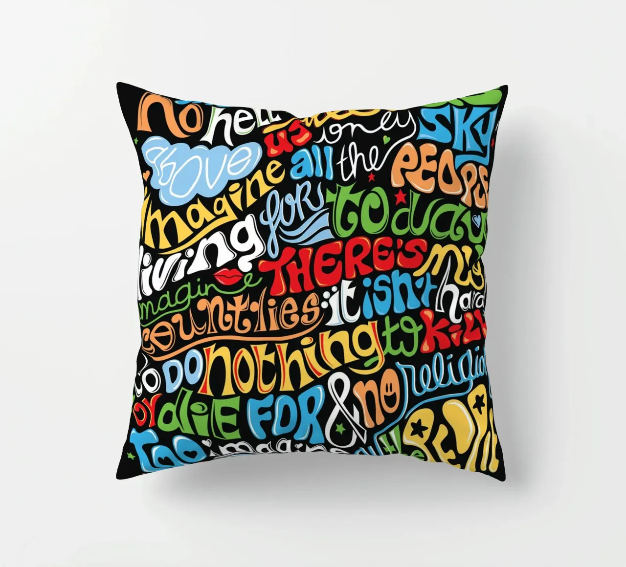 Imagine - Draw Me A Song cuscino da Nour Tohme