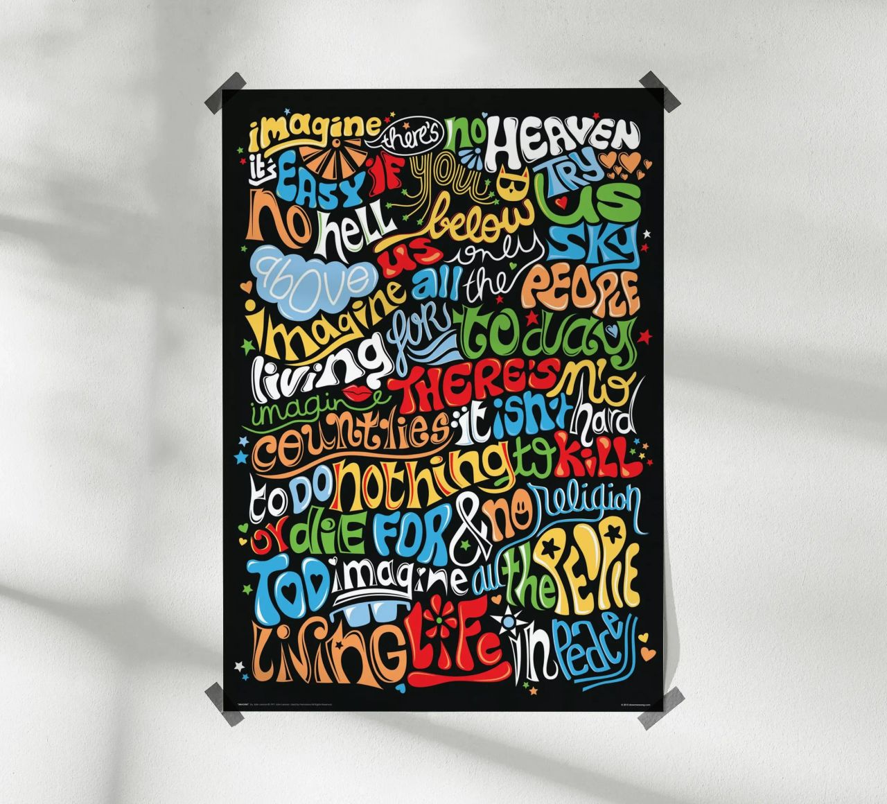 Imagine - Draw Me A Song Poster von Nour Tohme