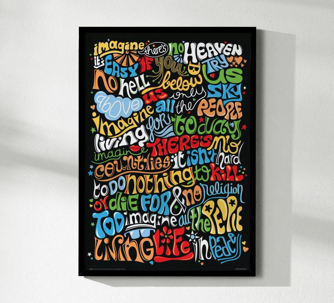 Imagine - Draw Me A Song Poster von Nour Tohme