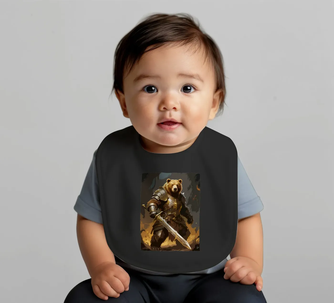 Bear Warrior bavoir de knowledge