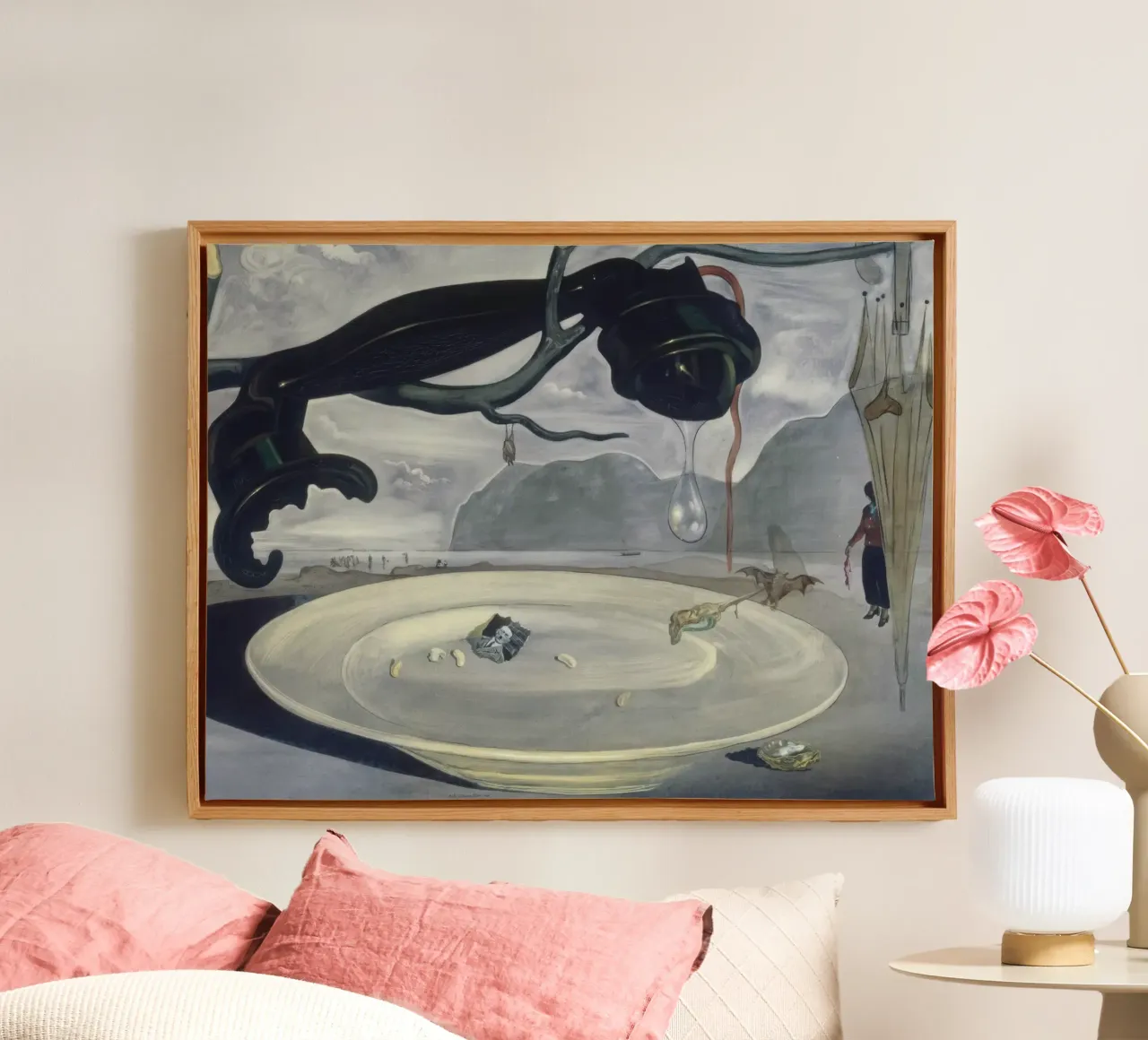 salvador daly The Enigma of Hitle canvas with Floater frame by Rayretr