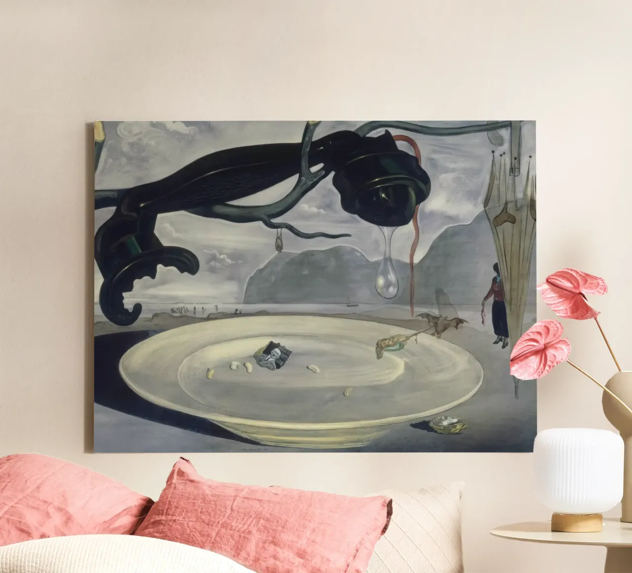 salvador daly The Enigma of Hitle canvas with Floater frame by Rayretr