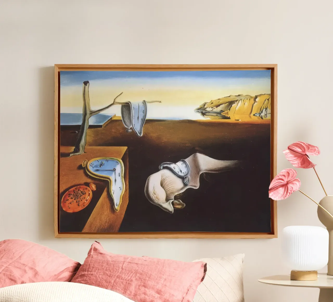 salvador daly The Persistence of Memory (1931) canvas with Floater frame by Rayretr
