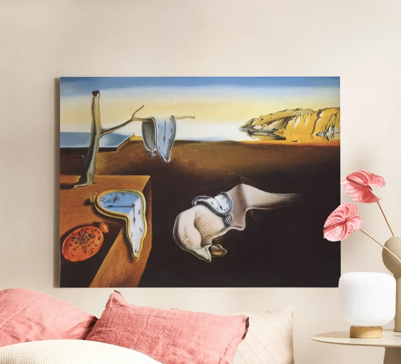 salvador daly The Persistence of Memory (1931) canvas with Floater frame by Rayretr