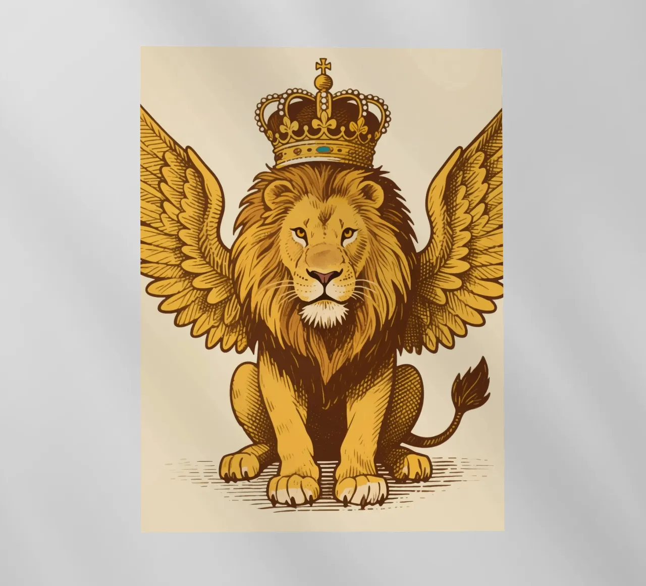 King Lion Winged pellicola backlit da knowledge