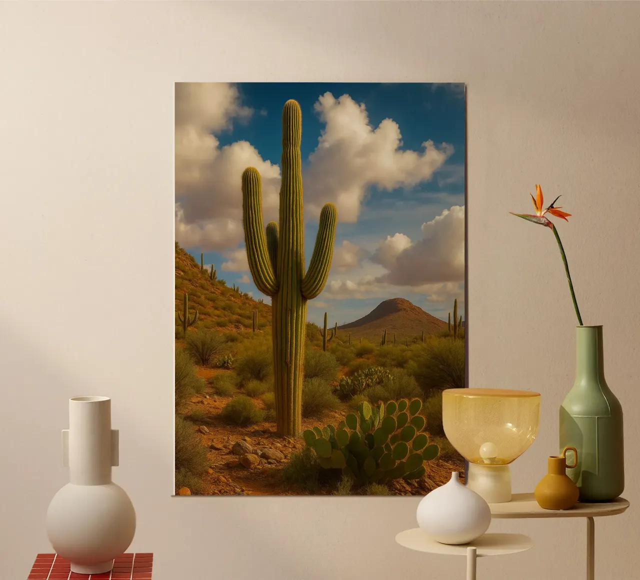 panorama naturale dei cactus poster da chinerei