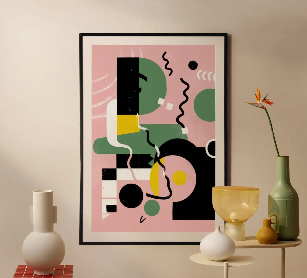 Pastello Memphis Collision poster da Enter Bloom
