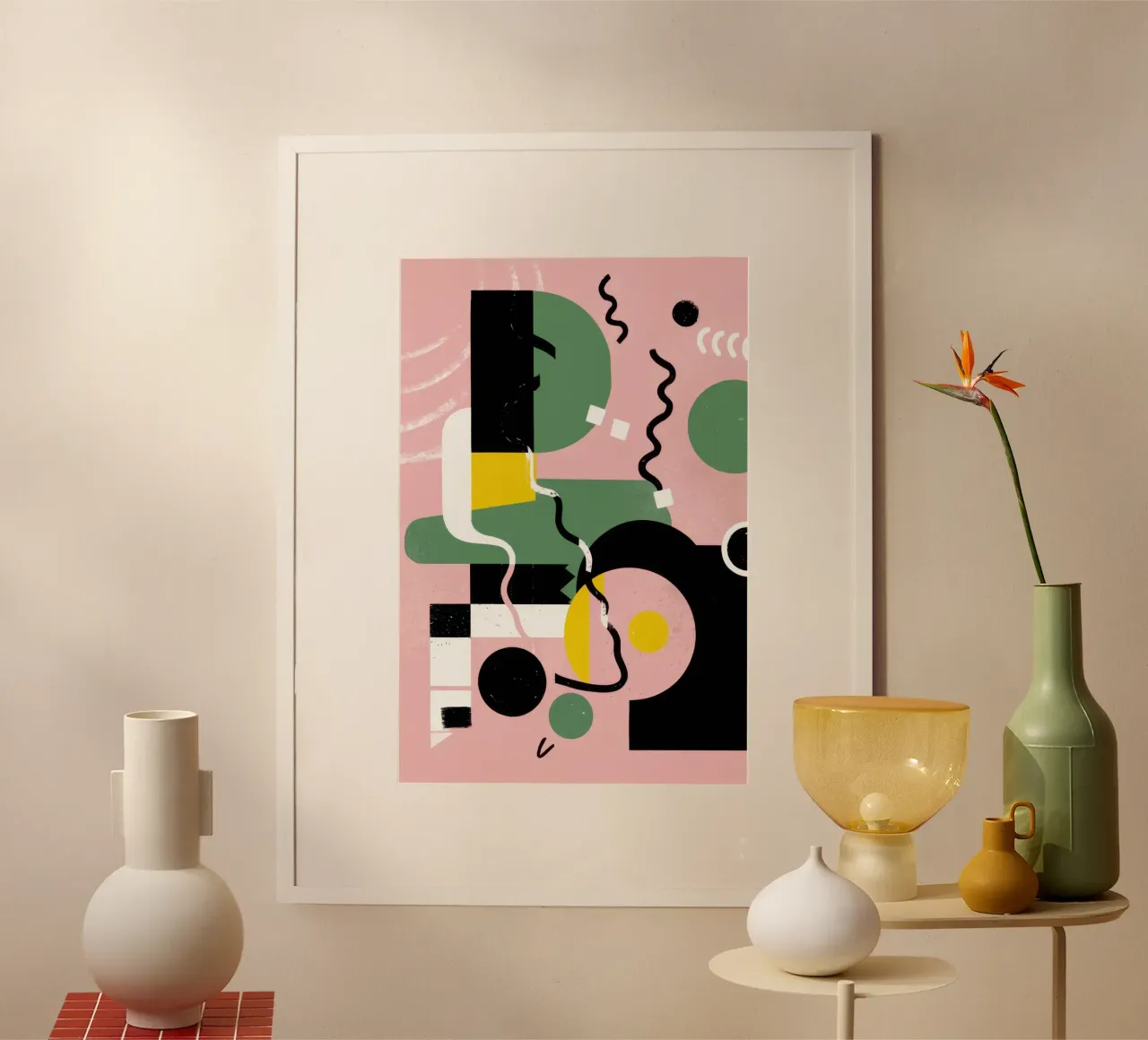 Pastello Memphis Collision poster da Enter Bloom