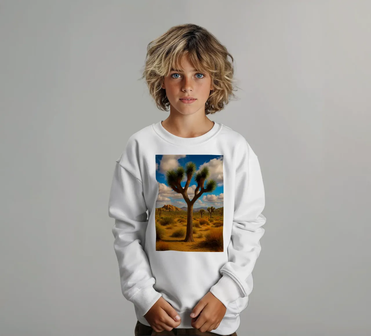 cactus albero natura panorama felpa bambino da chinerei