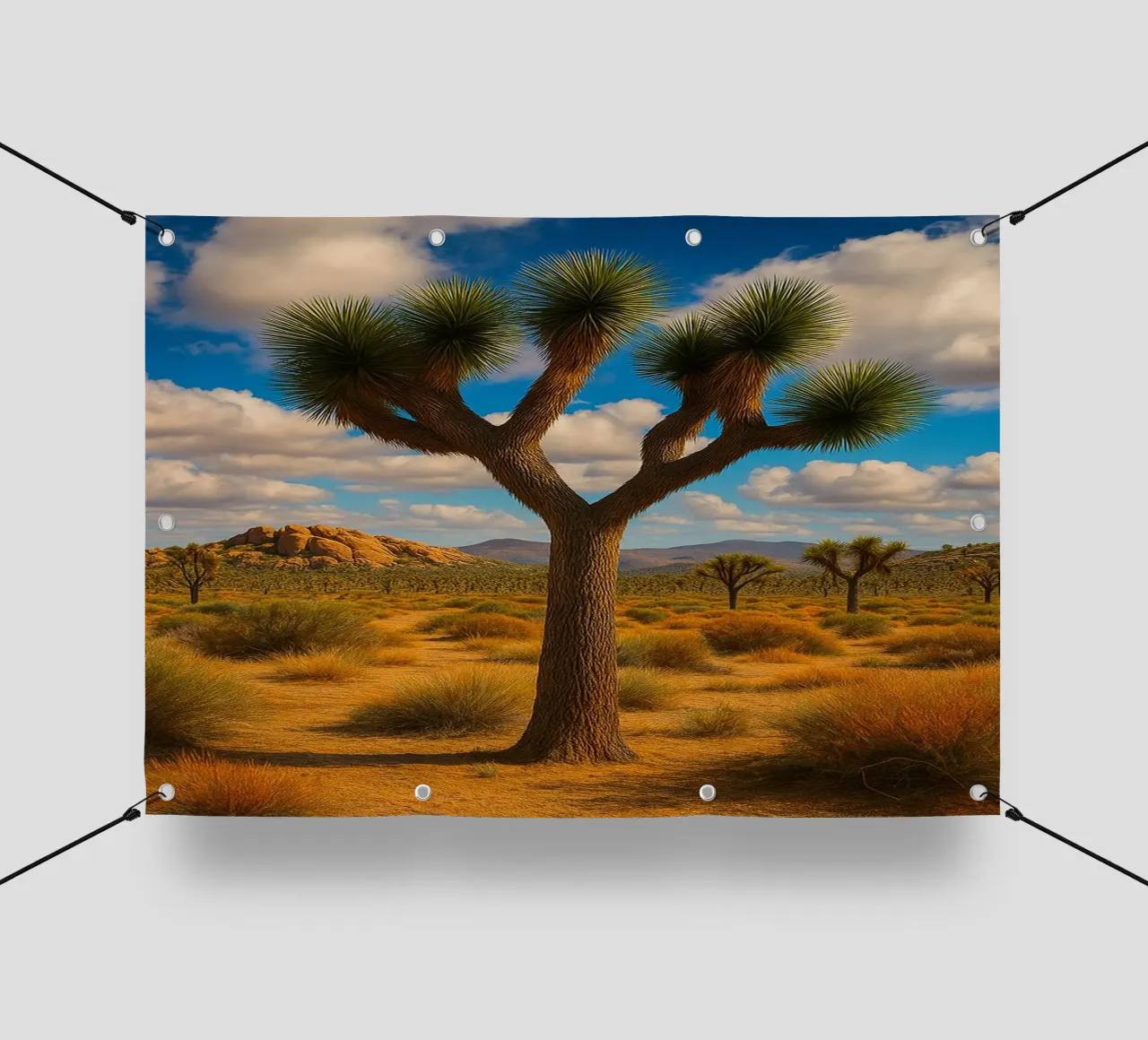 cactus albero natura panorama telo in pvc da chinerei