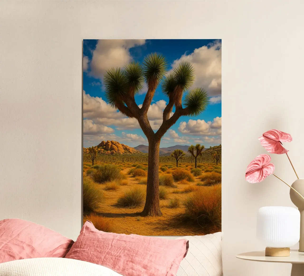 cactus albero natura panorama poster con telaio in alluminio da chinerei