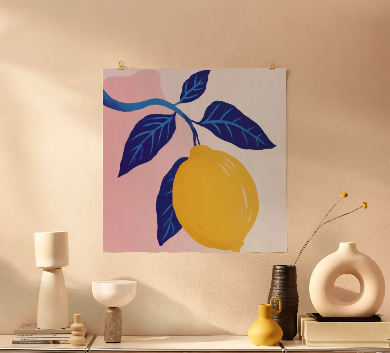 Einsame leuchtende Zitrone Poster von Enter Bloom