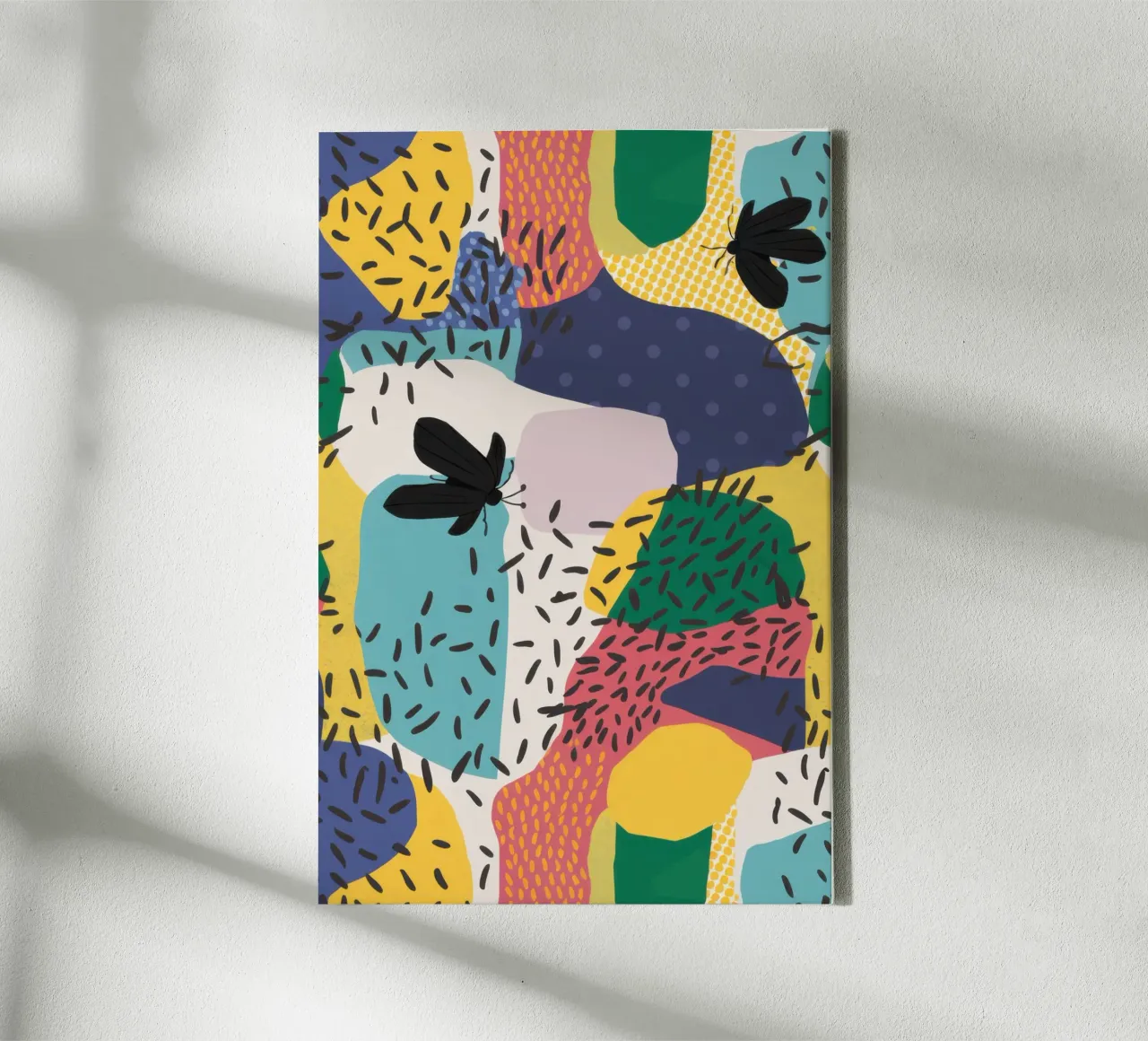 Playful Pattern Collage canvas with Floater frame by Enter Bloom