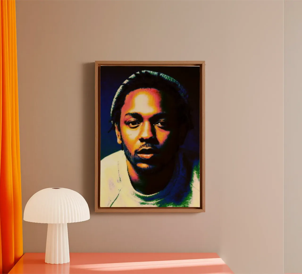 Kendrick Lamar hip-hop tela con Cornice a cassetta da Lembayung art
