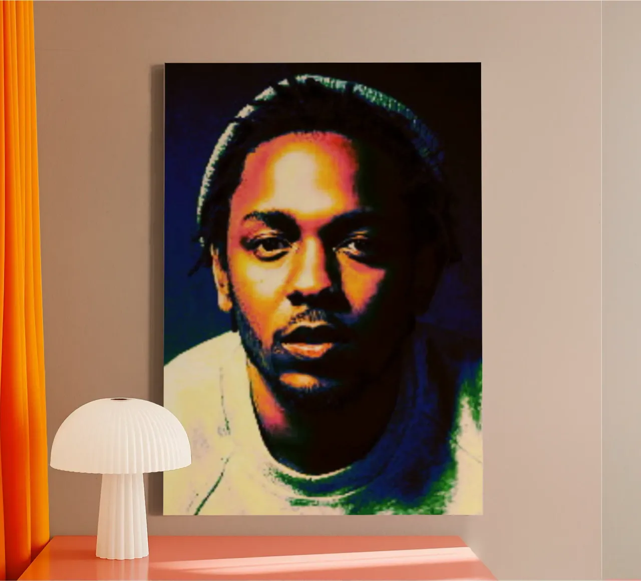 Kendrick Lamar hip-hop tela con Cornice a cassetta da Lembayung art