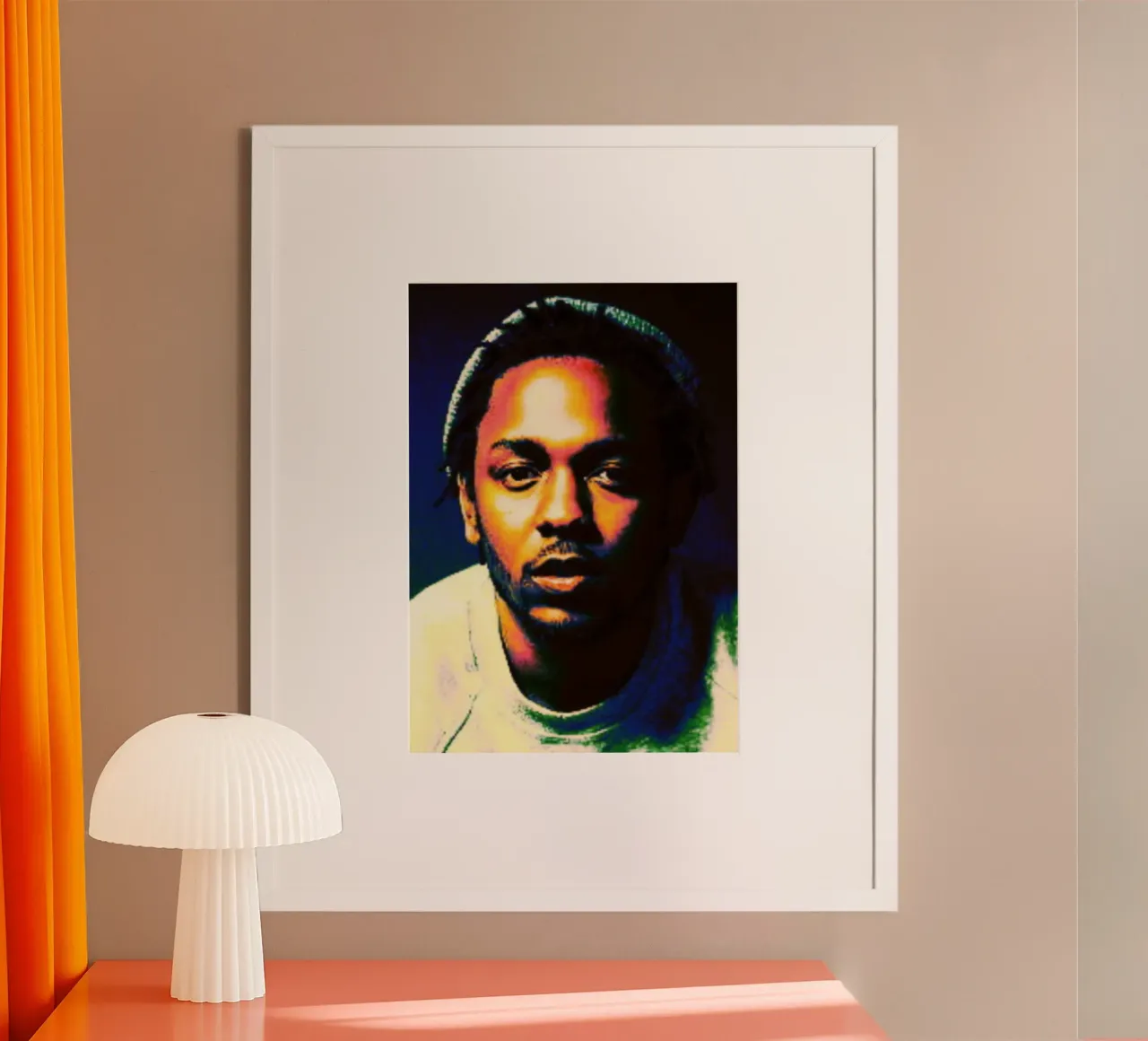 Kendrick Lamar hip-hop poster con telaio in alluminio da Lembayung art