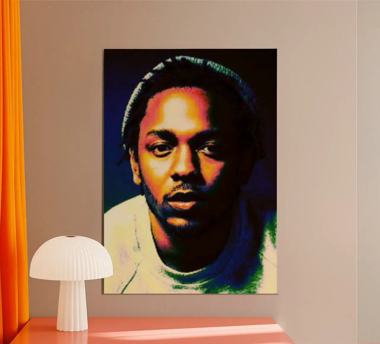 Kendrick Lamar hip-hop poster con telaio in alluminio da Lembayung art