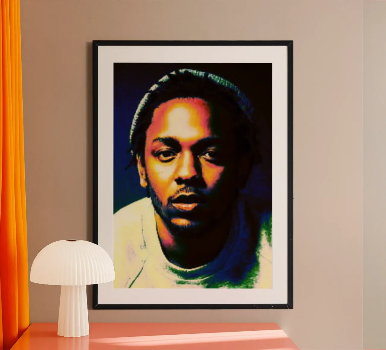 Kendrick Lamar hip-hop poster con telaio in alluminio da Lembayung art