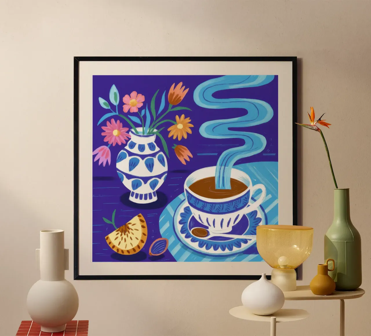 Serenata al caffè fumante poster da Enter Bloom