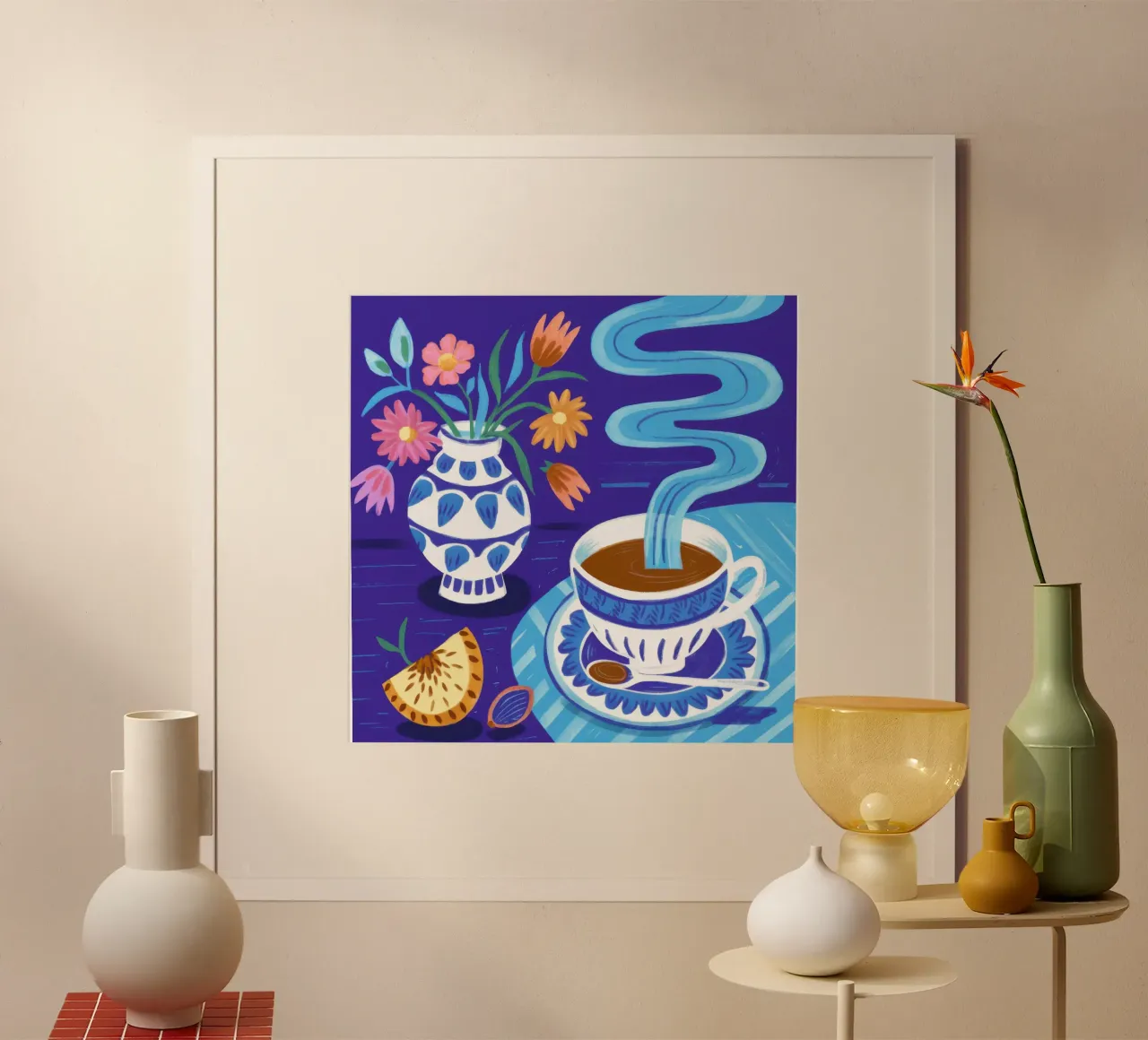 Serenata al caffè fumante poster da Enter Bloom