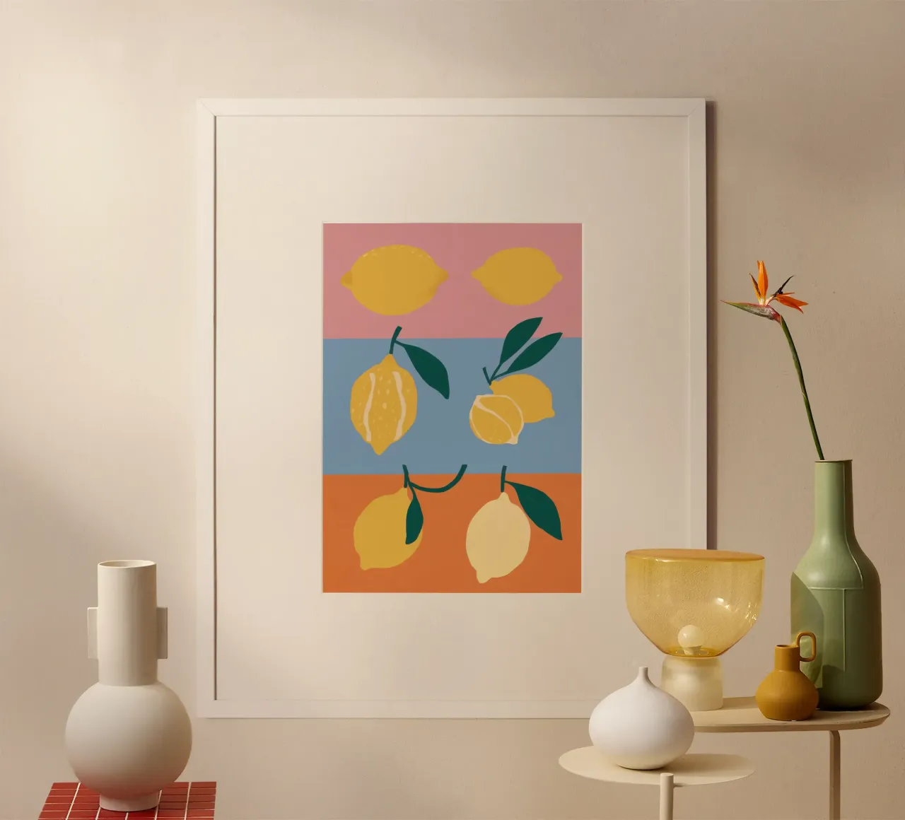Tri Panel Lemon Study poster da Enter Bloom