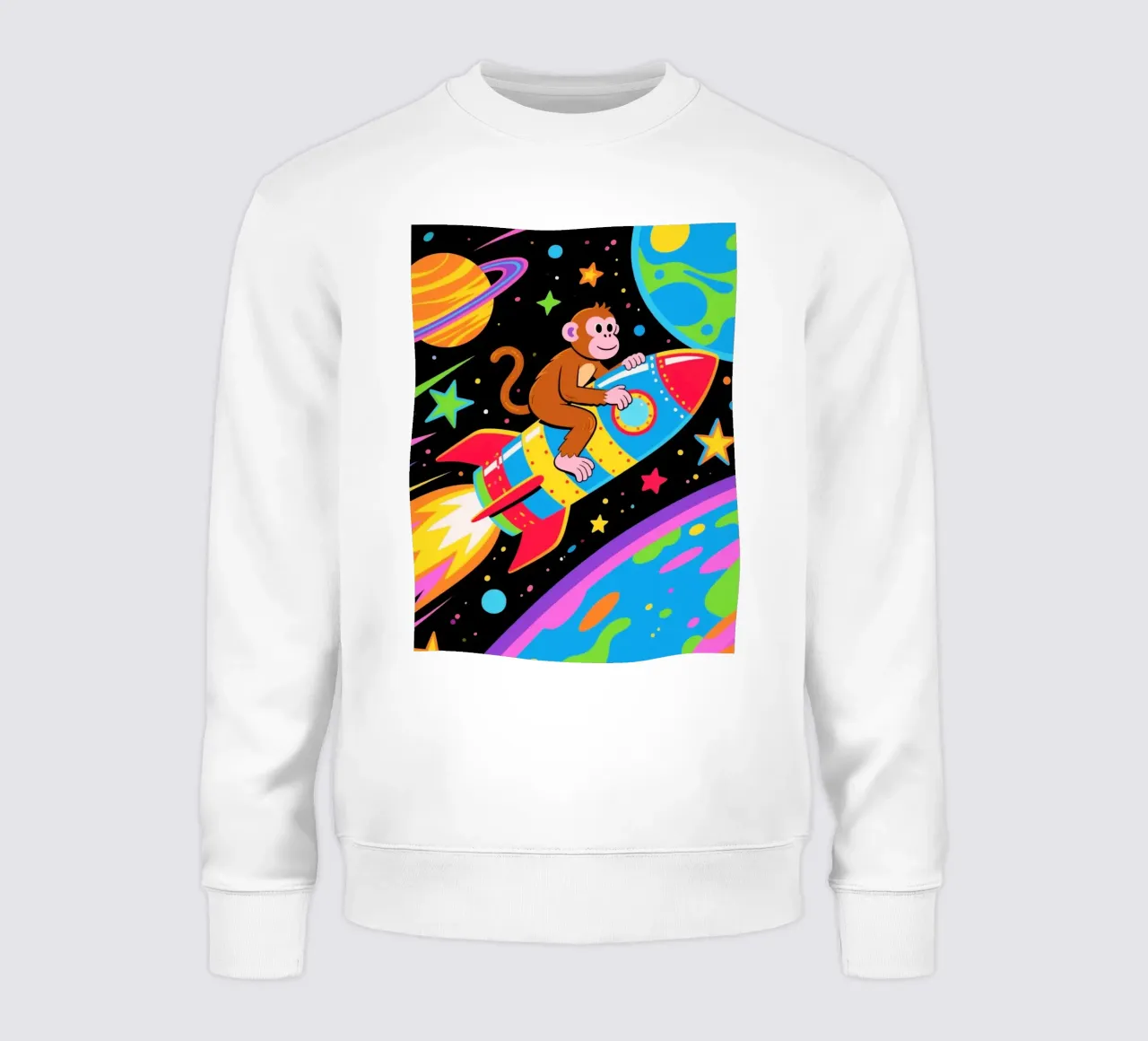 Funny Monkey Rocket felpa da knowledge