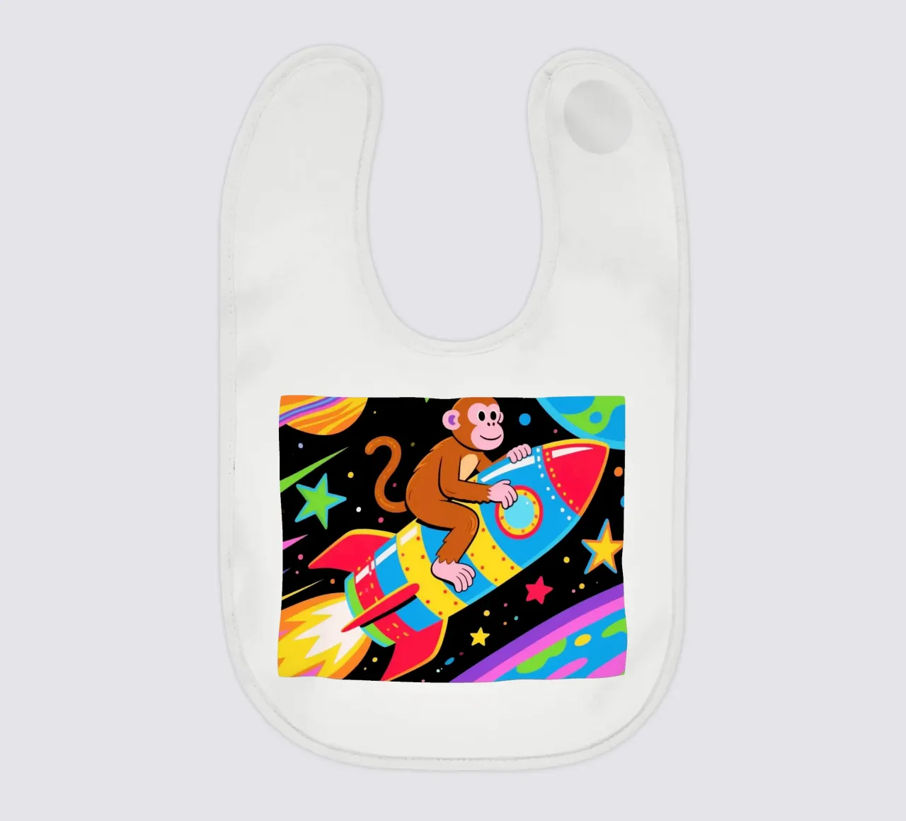 Funny Monkey Rocket bavaglino da knowledge