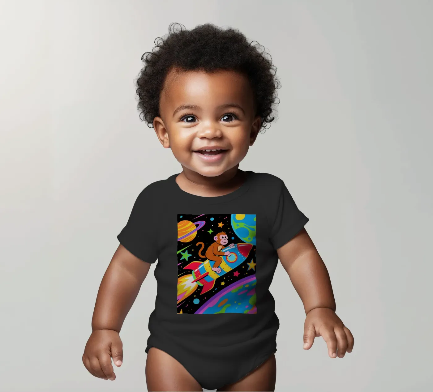 Funny Monkey Rocket body bébé de knowledge
