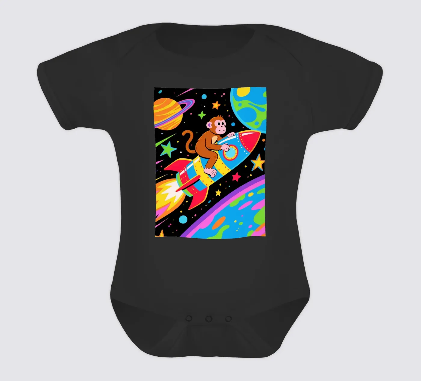 Funny Monkey Rocket body bébé de knowledge