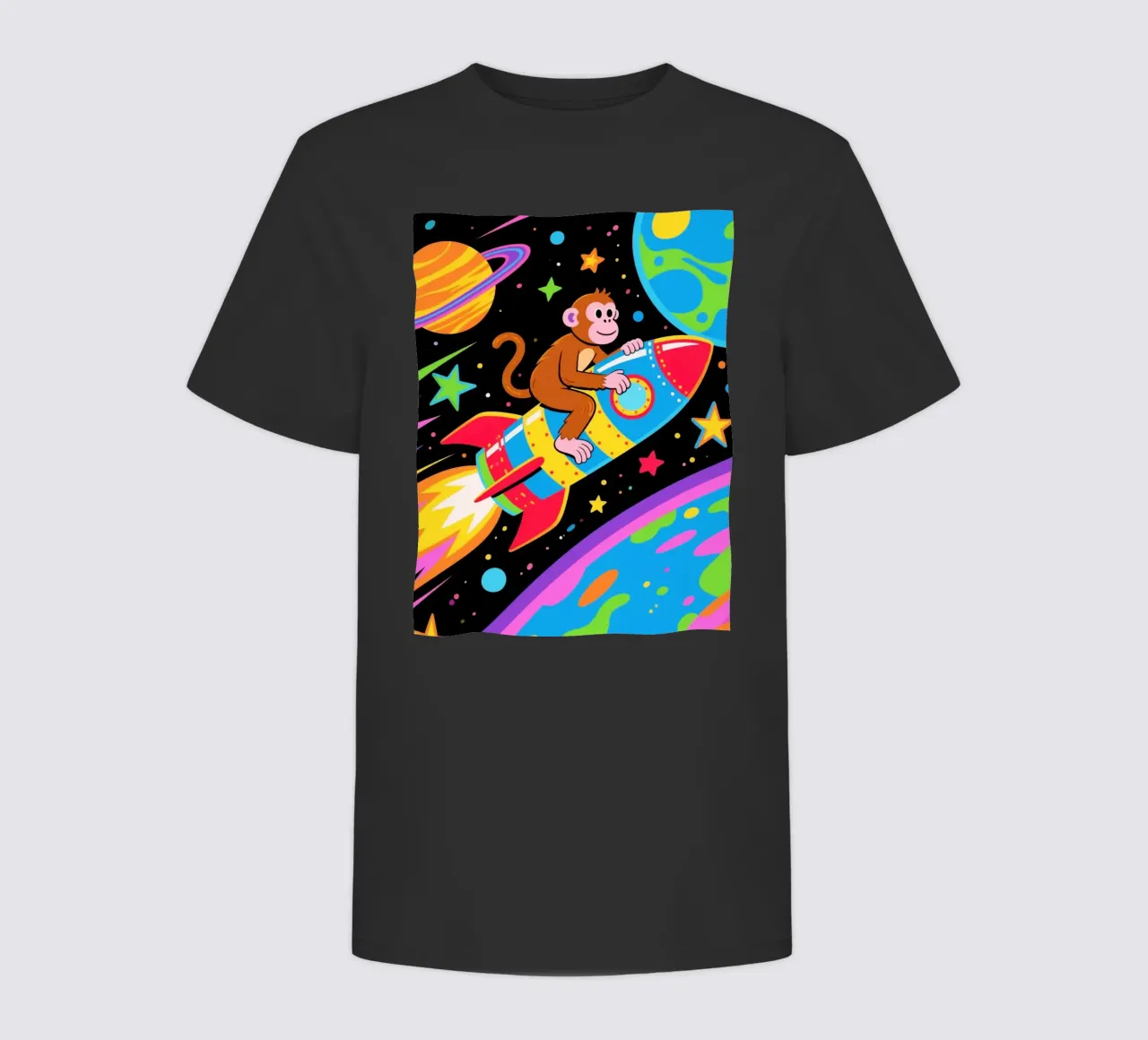 Funny Monkey Rocket kinder t-shirt van knowledge