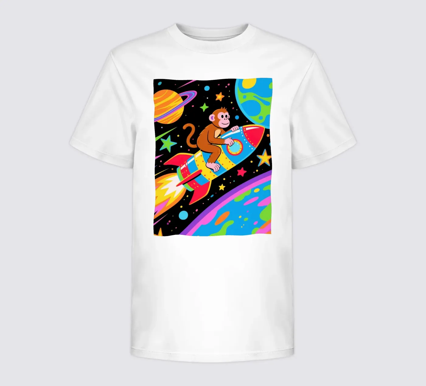 Funny Monkey Rocket t-shirt bambini da knowledge