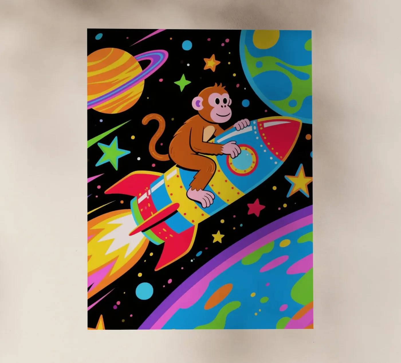 Funny Monkey Rocket pellicola backlit da knowledge