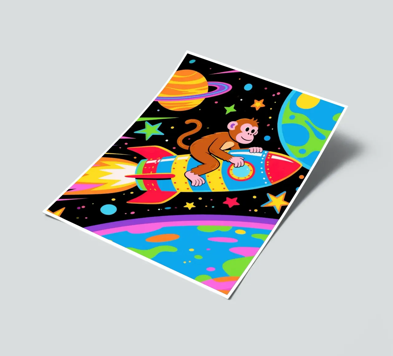 Funny Monkey Rocket sticker sheet by knowledge