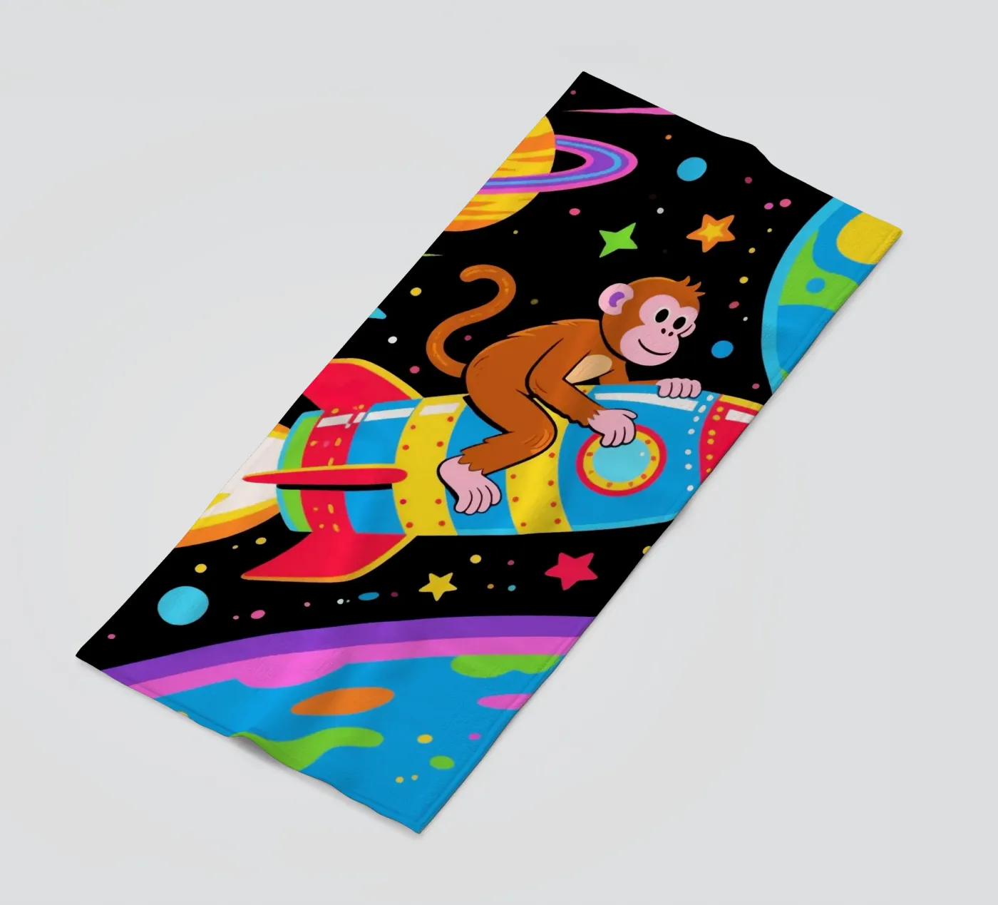 Funny Monkey Rocket strandhanddoek van knowledge