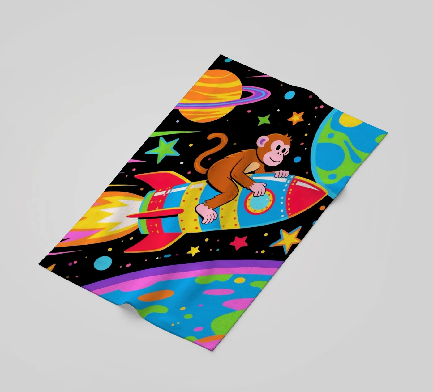Funny Monkey Rocket strandhanddoek van knowledge