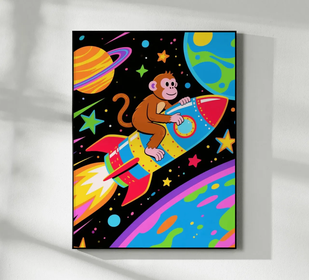 Funny Monkey Rocket plexiglass da knowledge