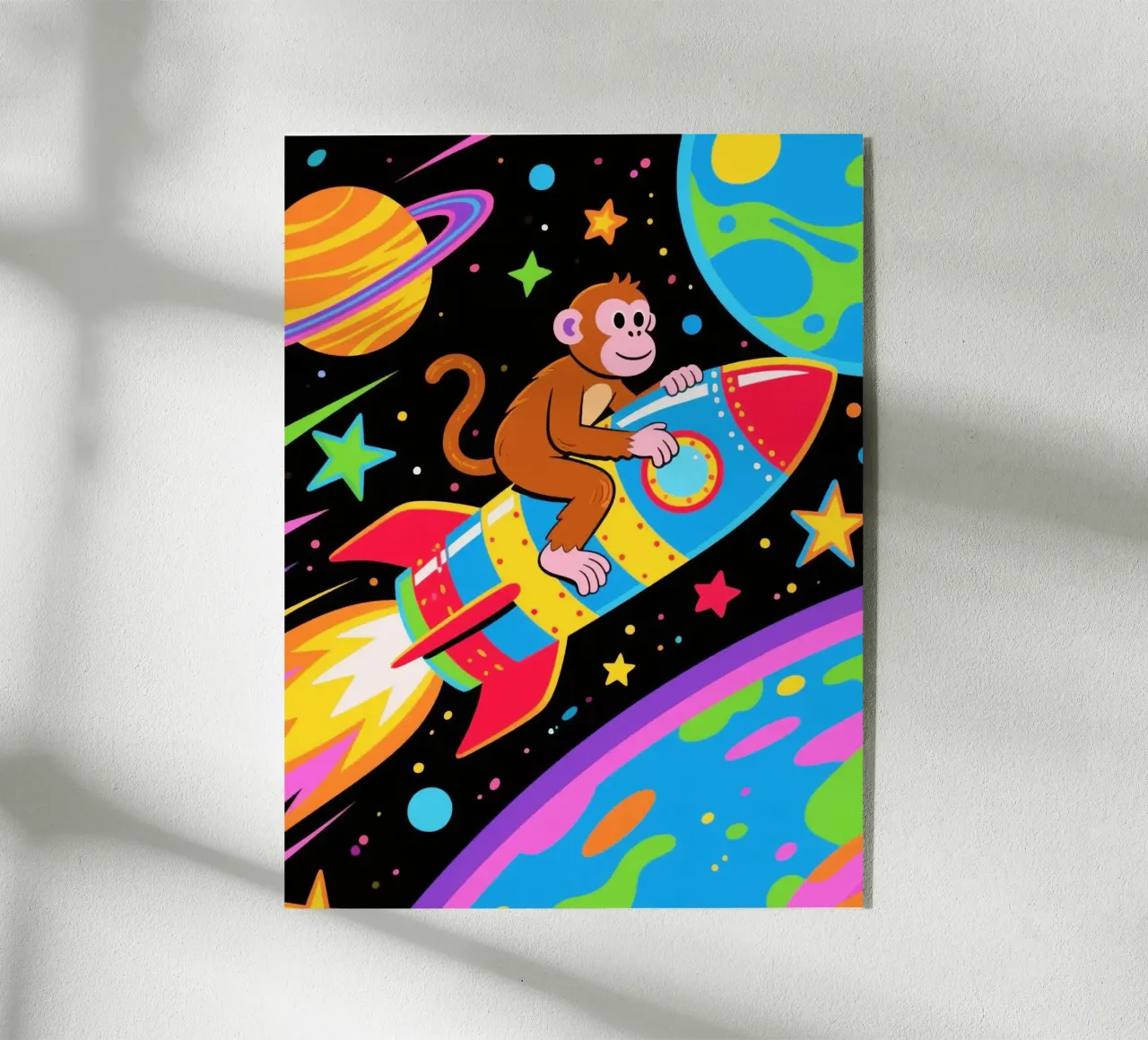 Funny Monkey Rocket plexiglass da knowledge