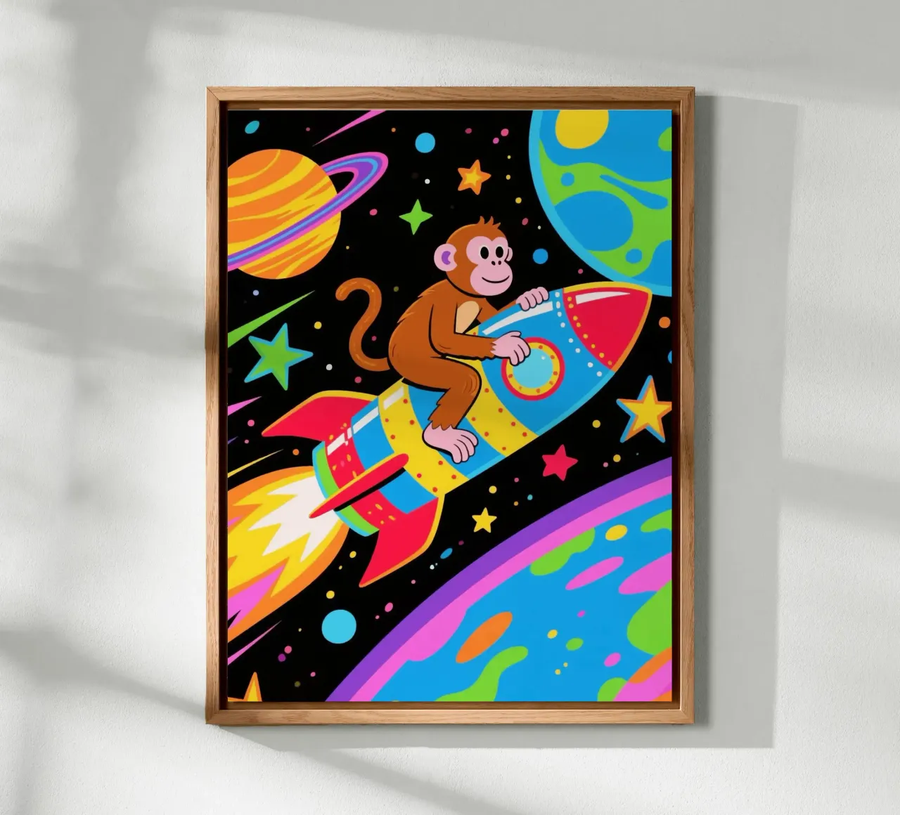 Funny Monkey Rocket alluminio dibond da knowledge