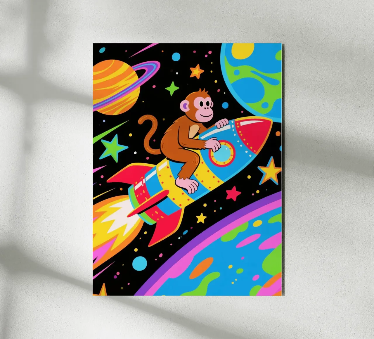 Funny Monkey Rocket alluminio dibond da knowledge