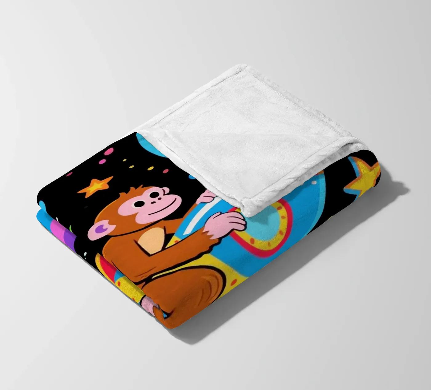 Funny Monkey Rocket fleecedeken van knowledge