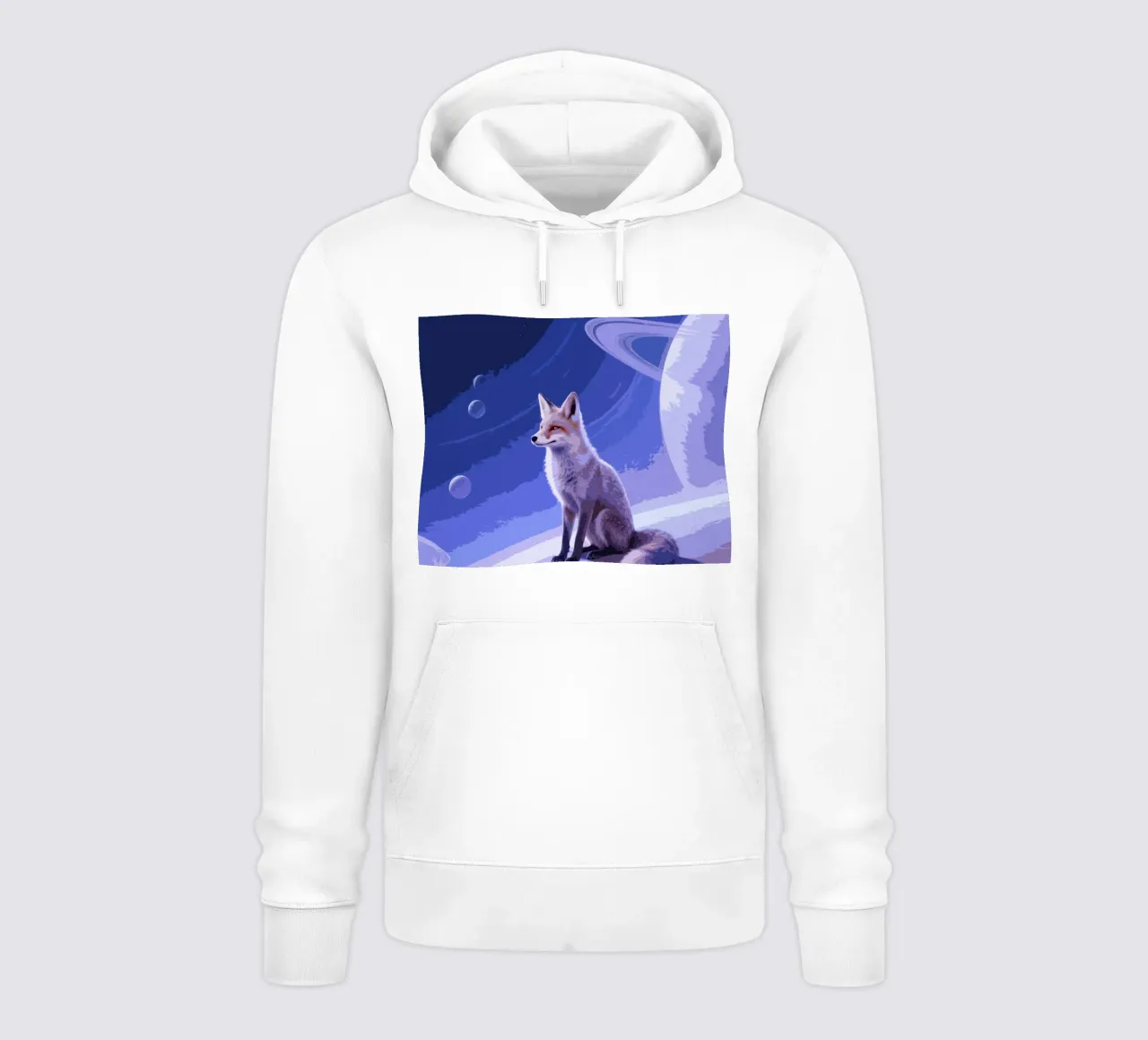 fox in the space felpa con cappuccio da knowledge