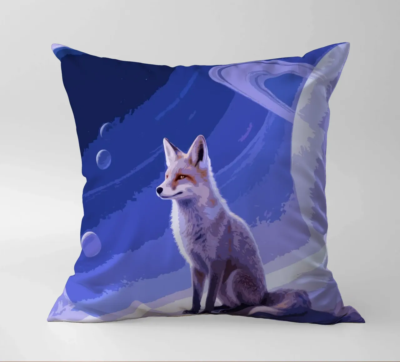 fox in the space cuscino da knowledge