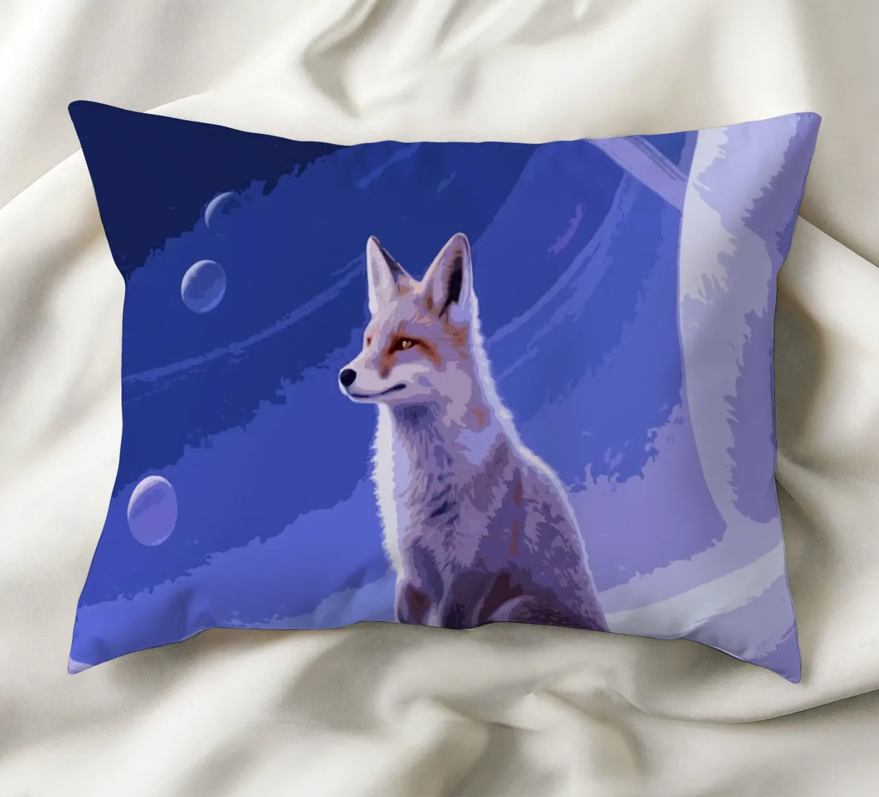fox in the space cuscino da knowledge