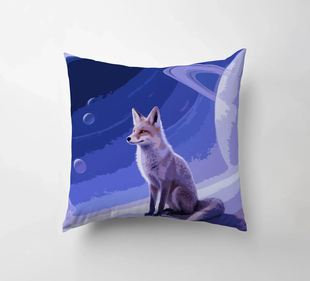 fox in the space cuscino da knowledge
