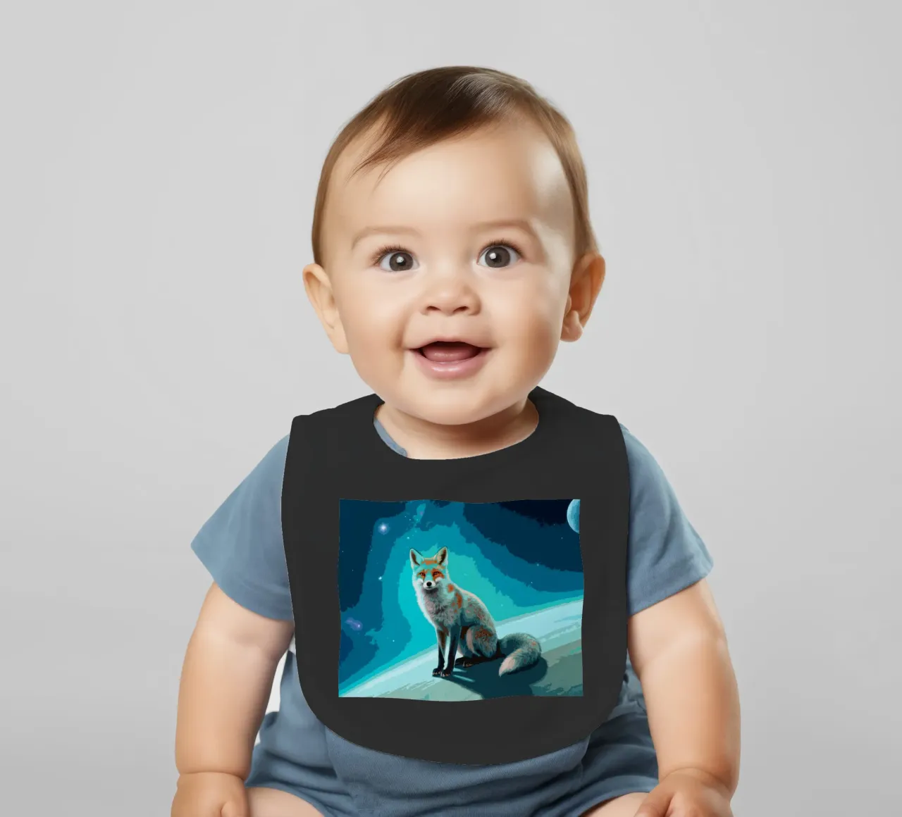 Space Fox Babylätzchen von knowledge