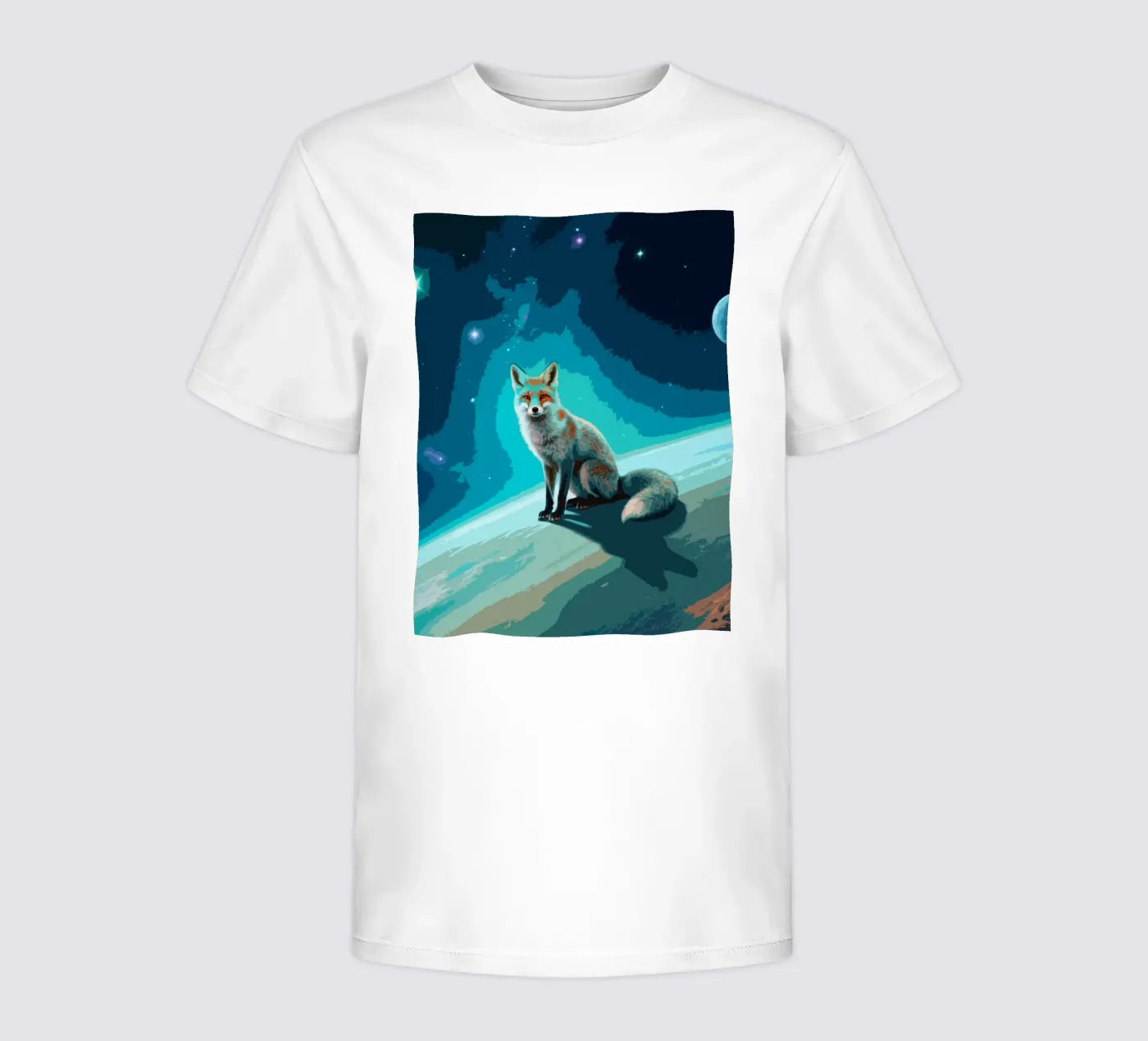 Space Fox t-shirt bambini da knowledge