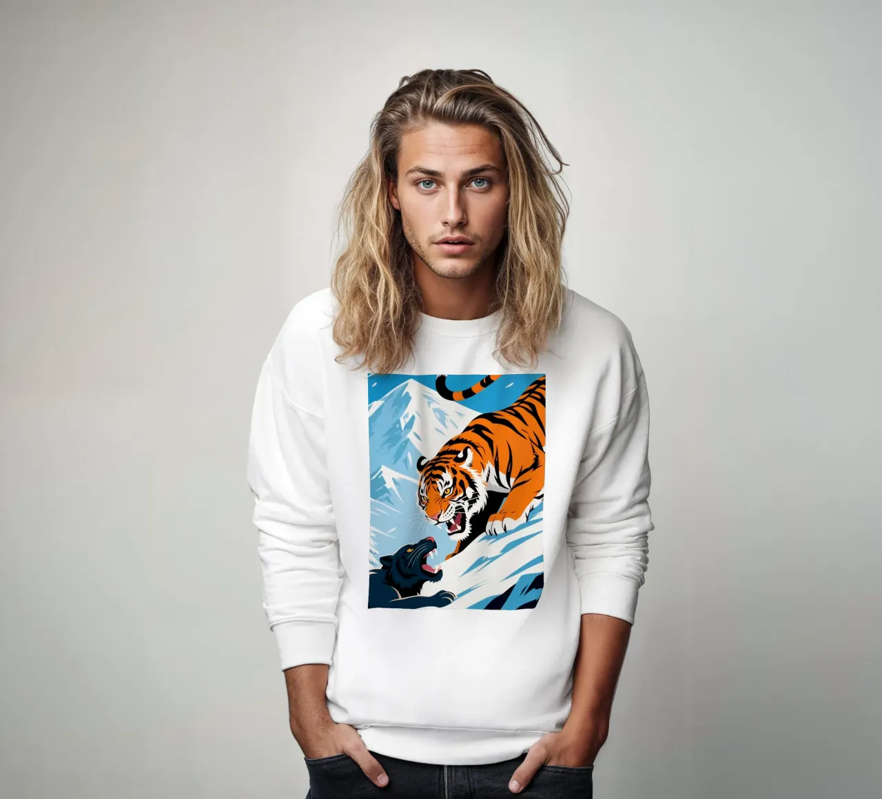 wild tiger felpa da knowledge