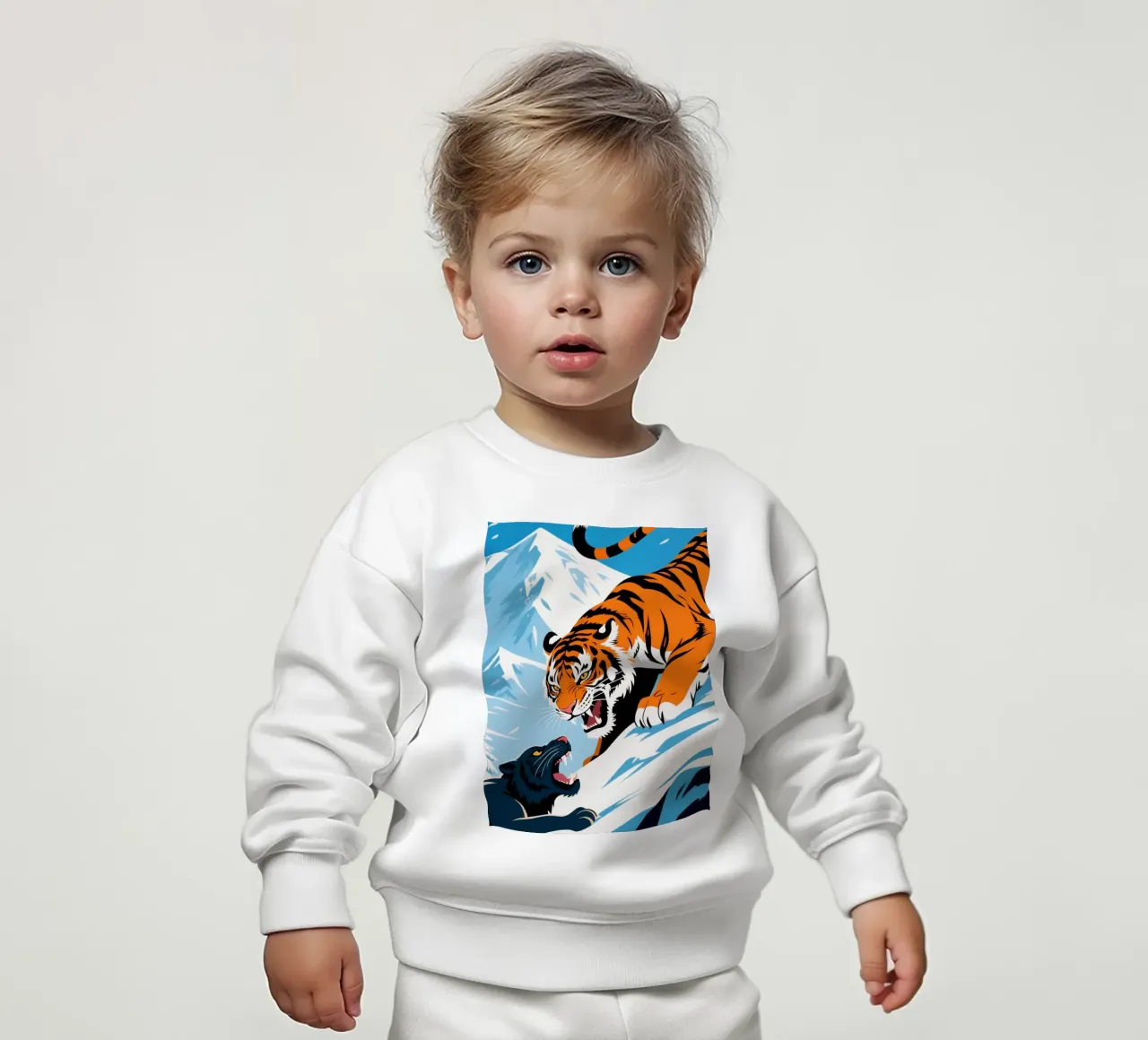 wild tiger felpa neonato da knowledge