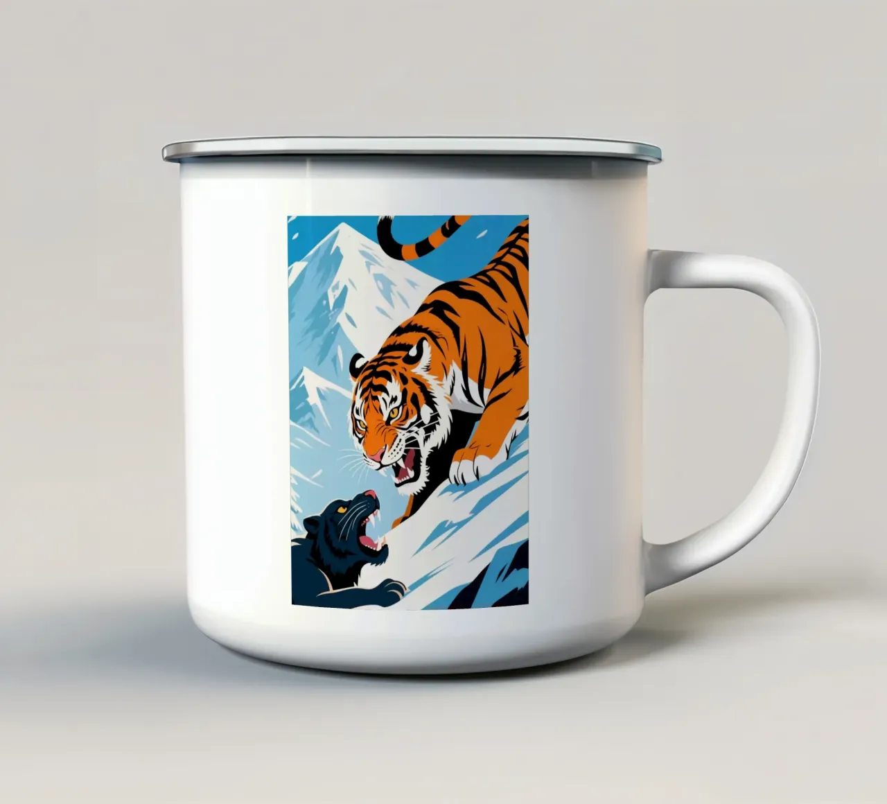 wild tiger tazza in smalto da knowledge