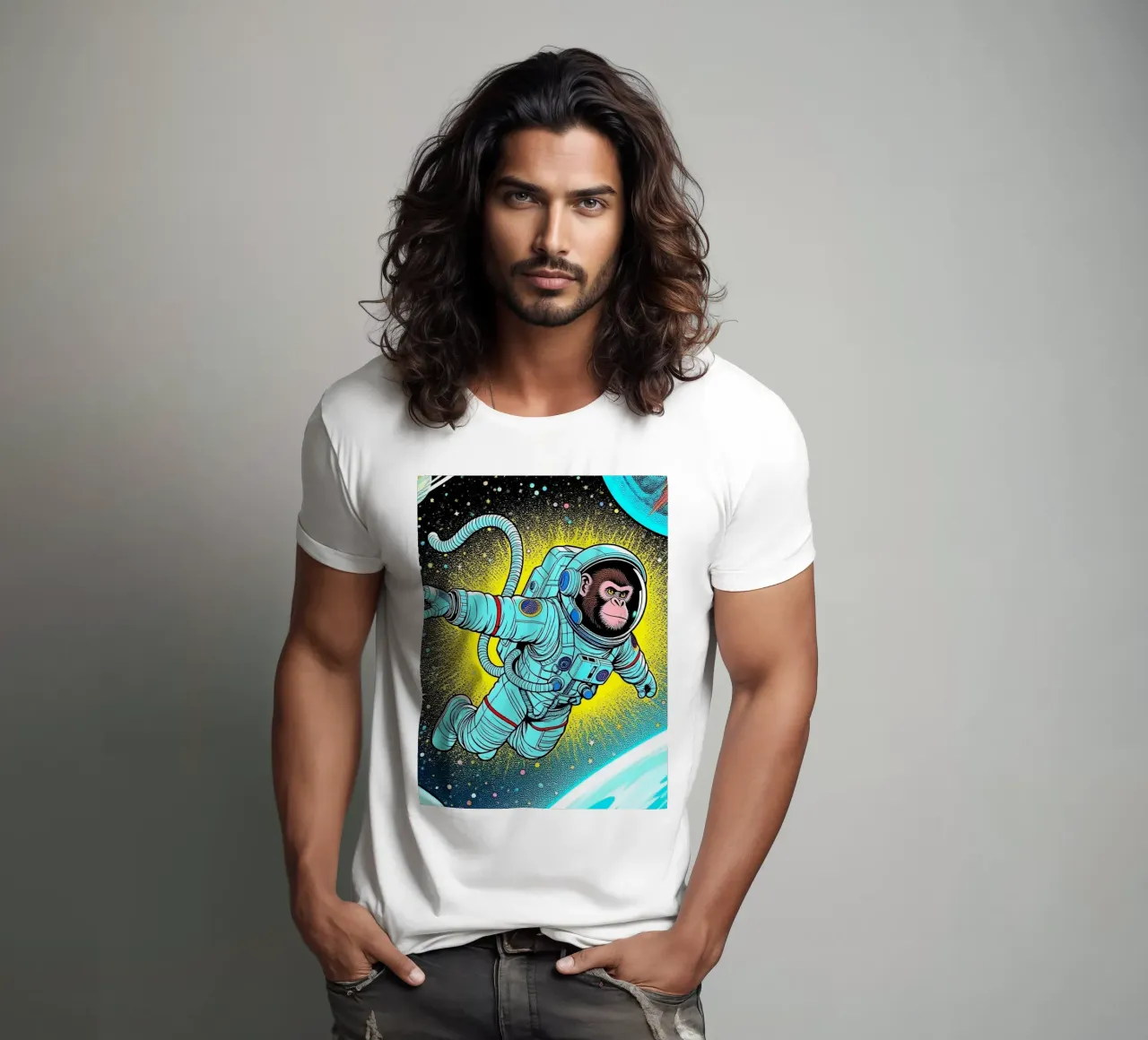 Monkey Astronaut t-shirt da knowledge